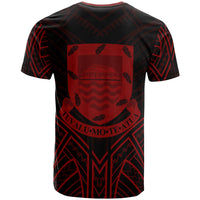 Tuvalu T Shirt Tuvaluan Seal Tribal Red Color Patterns - Polynesian Pride