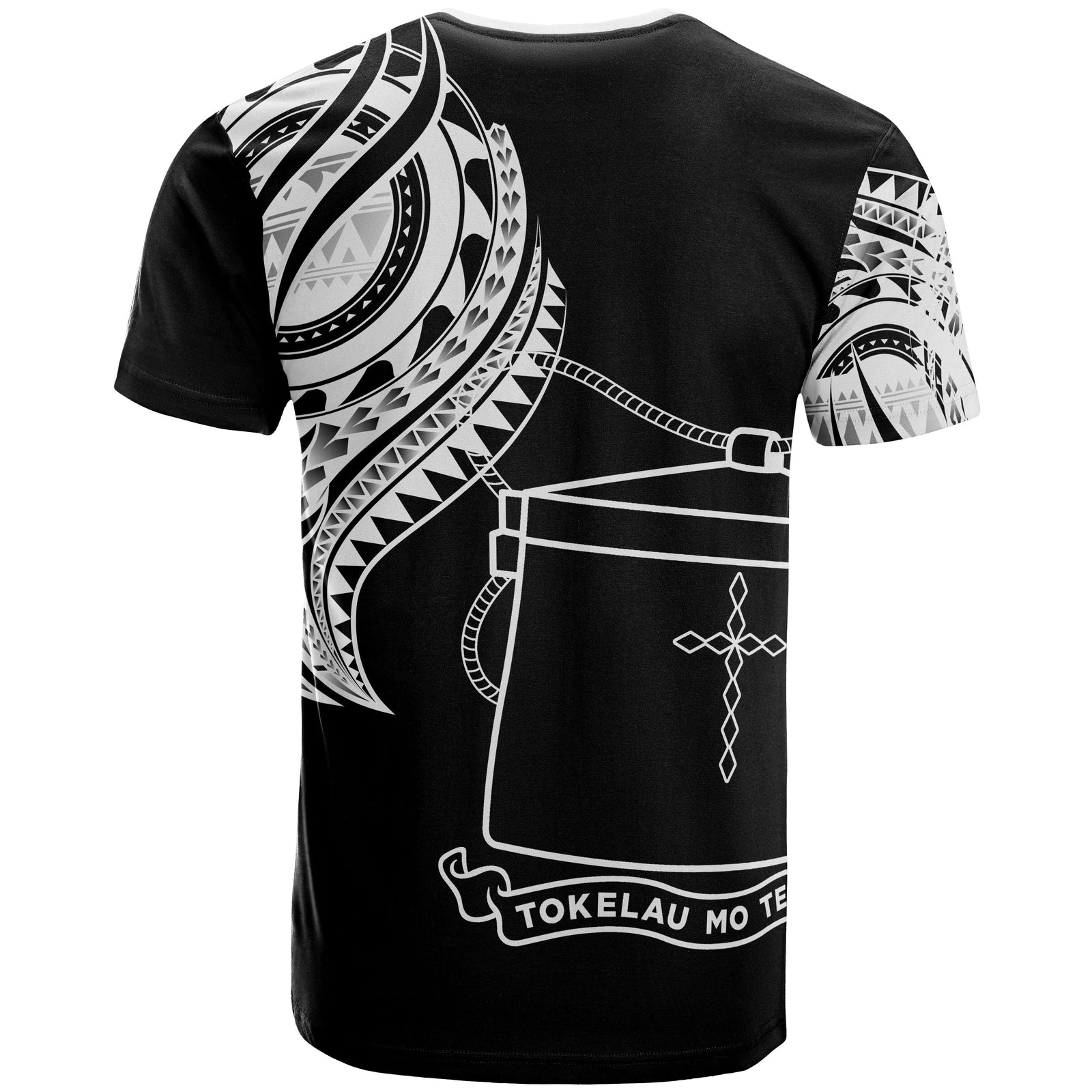 Tokelau T Shirt Tokelauan Tatau White Patterns Unisex Black - Polynesian Pride