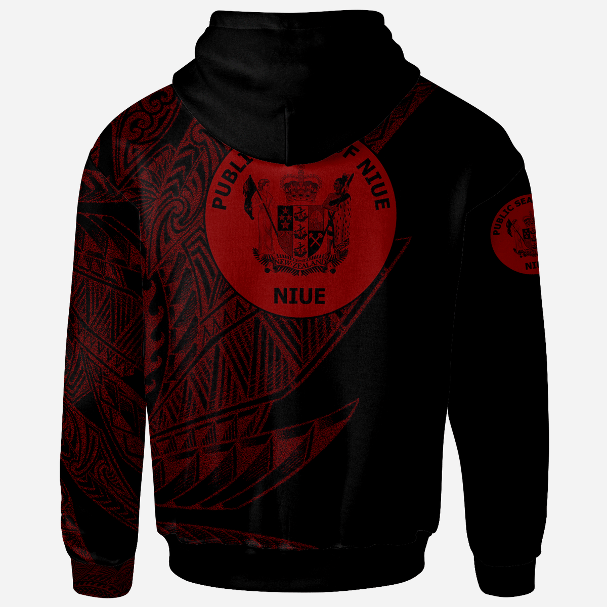 Niue Hoodie Legends Are Born In Red Color - Polynesian Pride