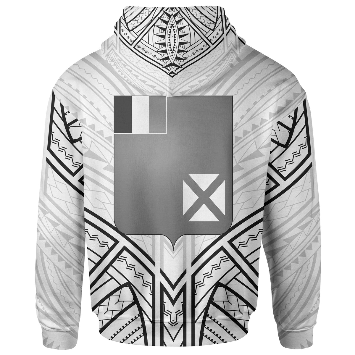 Wallis & Futuna Hoodie Wallis & Futuna Seal Tribal Patterns - Polynesian Pride