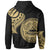 American Samoa Custom Zip Hoodie American Samoa Tatau Gold Patterns - Polynesian Pride