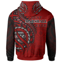Marshall Islands Hoodie Red Polynesian Patterns Best Marshall Islands Ever - Polynesian Pride