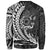 Cook Islands Custom Personalised Sweatshirt - Wings Style White Color - Polynesian Pride