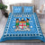 (Custom Personalised) Fiji Bedding Set Pattern - Fijian Tapa Pattern Blue LT13 - Polynesian Pride