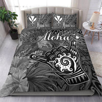 The Shaka Hawaii Bedding Set Tropical Flowers Gray Version LT13 - Polynesian Pride