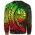 French Polynesia Custom Personalised Sweatshirt - Wings Style Reggae Color - Polynesian Pride