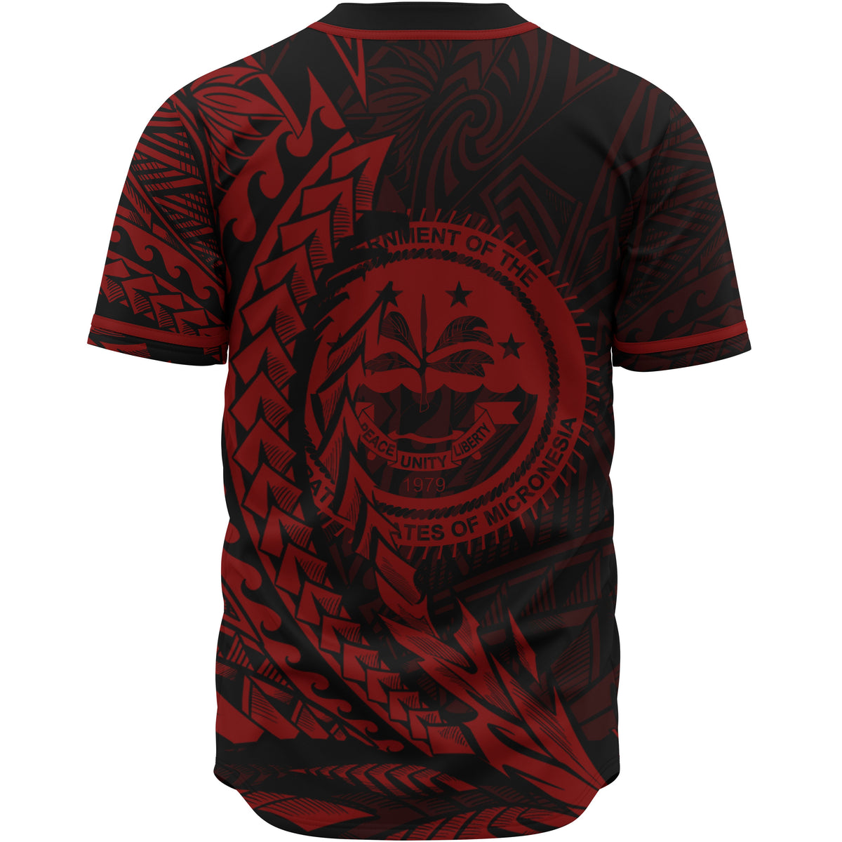 Federated States of Micronesia Baseball Shirt - Red Wings Style - Polynesian Pride