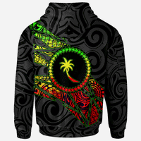 Chuuk States All Over Zip up Hoodie Reggae Color Broken Style - Polynesian Pride