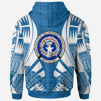 Saipan Island CNMI All Over Zip up Hoodie Tattoo Style - Polynesian Pride