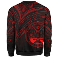 Marshall Islands Sweatshirt - Cross Style Red Color - Polynesian Pride