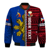 (Custom Personalised) Philippines Bomber Jacket Pilipinas Sun Mix Polynesian Pattern LT14 - Polynesian Pride