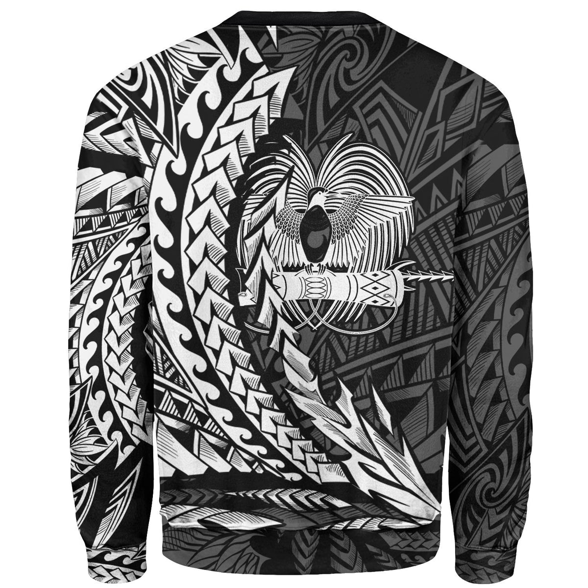 Papua New Guinea Sweatshirt - Wings Style White Color - Polynesian Pride