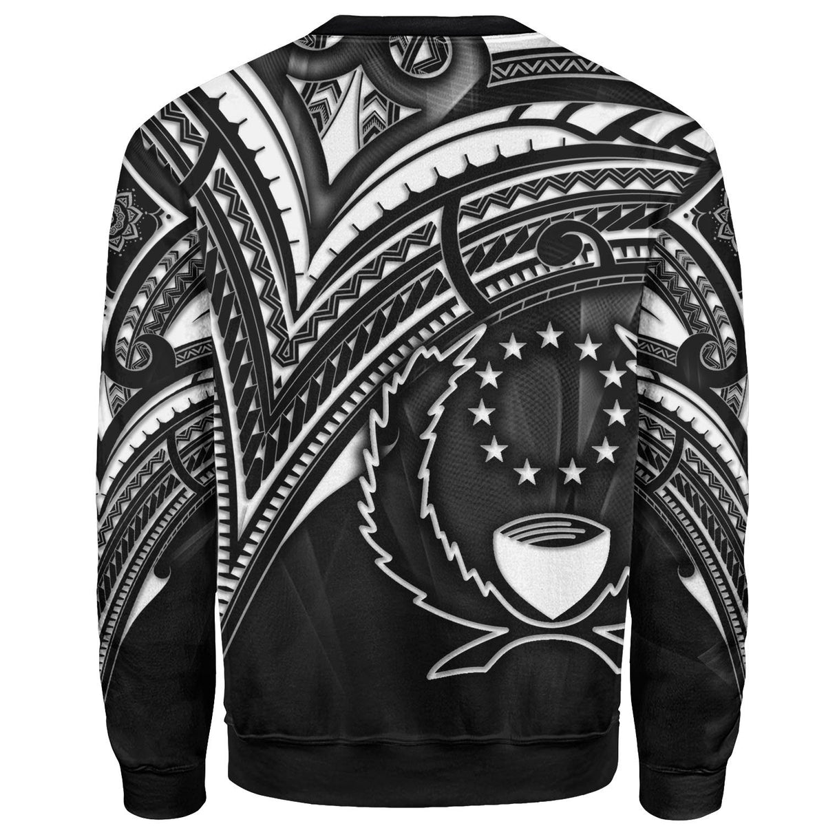 Pohnpei State Sweatshirt - Cross Style White Color - Polynesian Pride