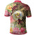 Hawaii Polo Shirt Flowers Tropical With Sea Animals - Polynesian Pride