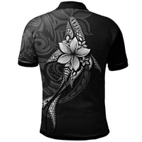 Marshall Islands Polo Shirt Fish With Plumeria Flowers Style - Polynesian Pride