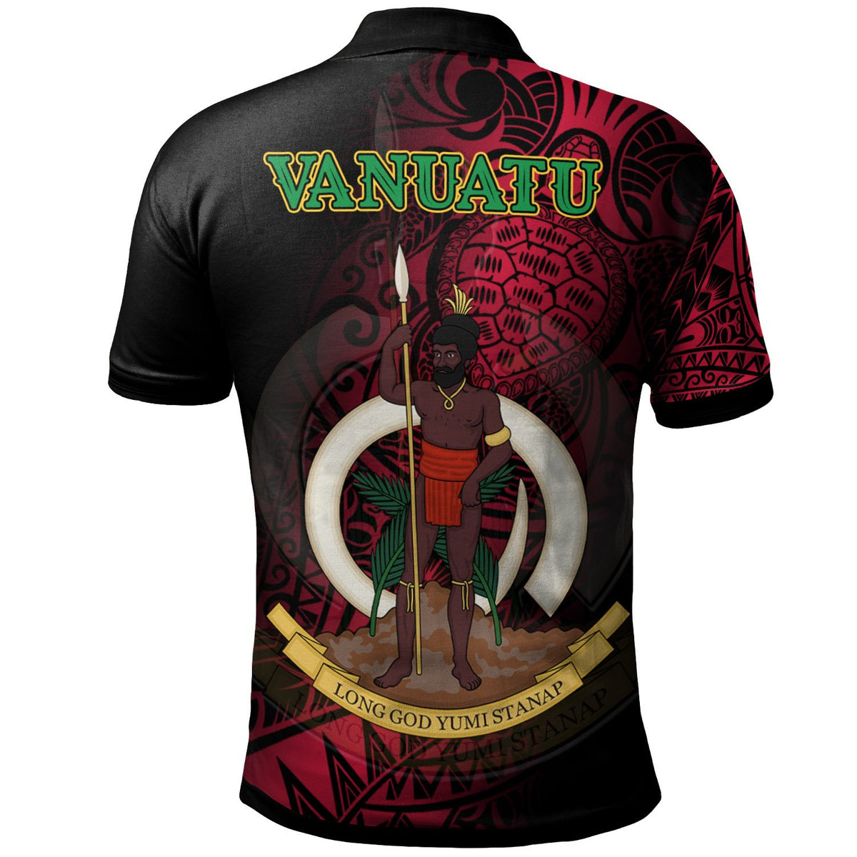 Vanuatu Polo Shirt Turtle Polynesian Style - Polynesian Pride
