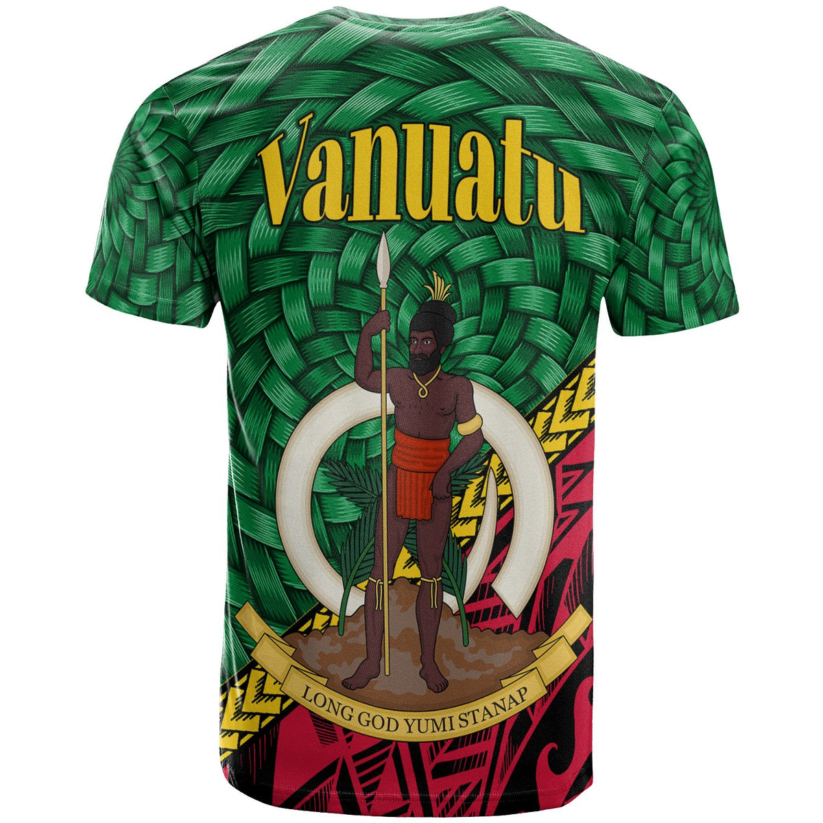 Vanuatu T Shirt Sola Polynesian Patterns With Bamboo - Polynesian Pride