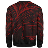 Tokelau Sweatshirt - Cross Style Red Color - Polynesian Pride