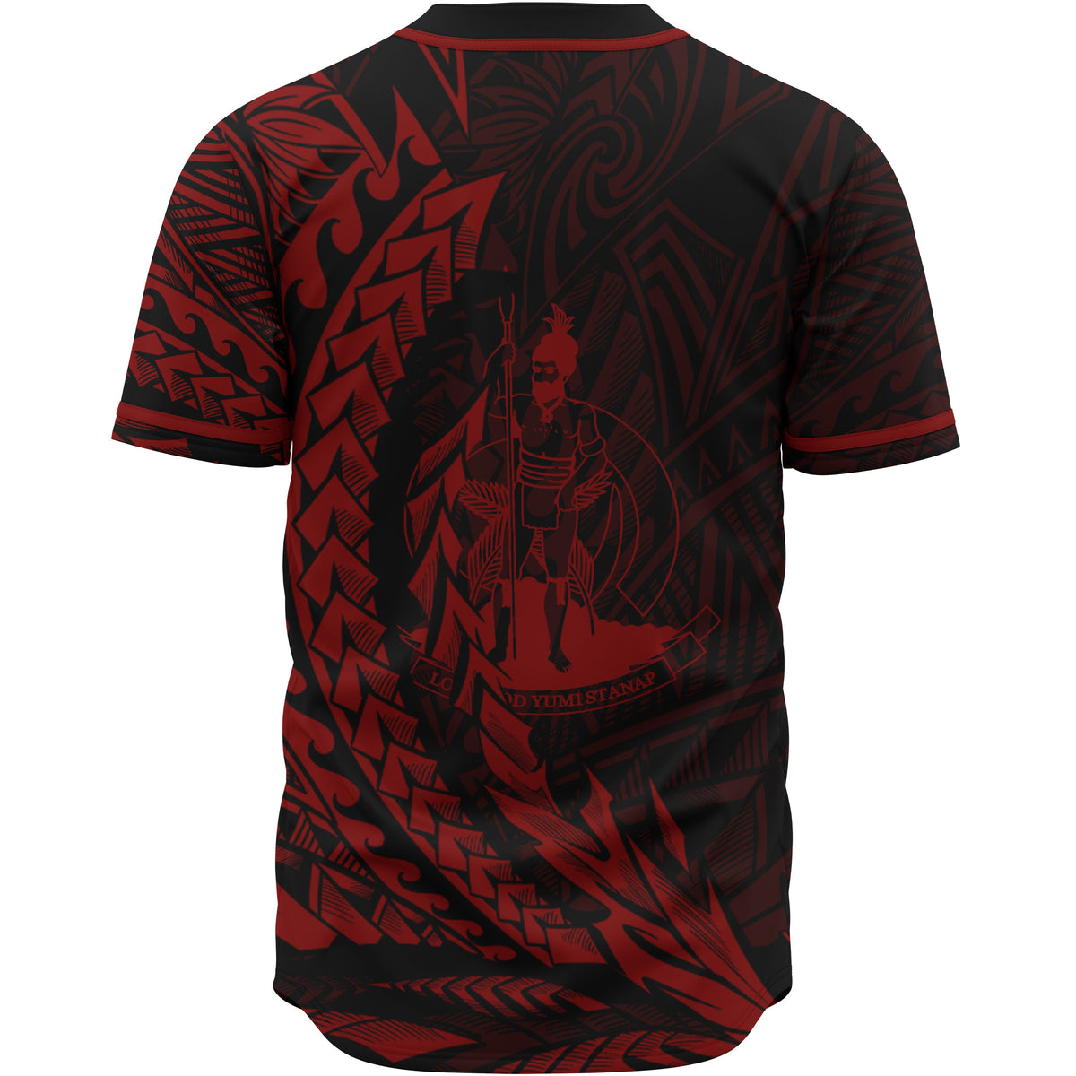 Vanuatu Baseball Shirt - Red Wings Style - Polynesian Pride