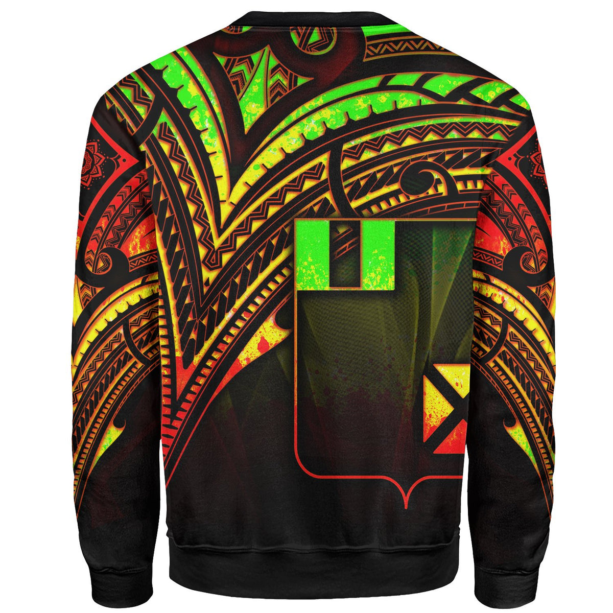 Wallis and Futuna Sweatshirt - Cross Style Reggae Color - Polynesian Pride