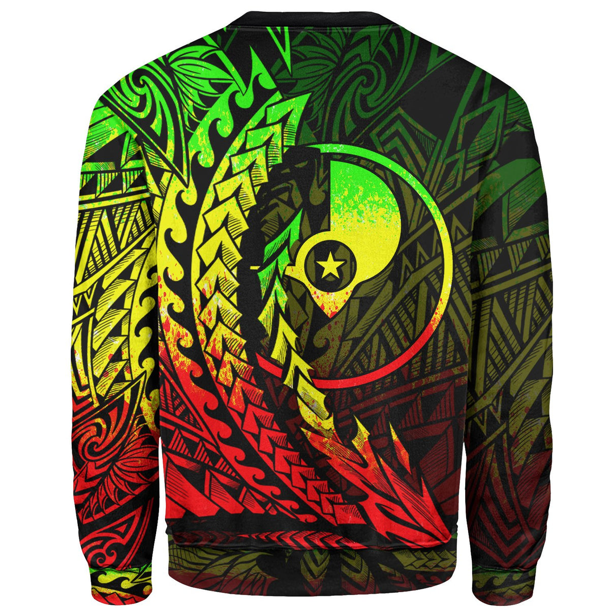 Yap Sweatshirt - Wings Style Reggae Color - Polynesian Pride