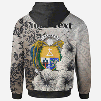 Nauru Zip Hoodie Custom Vintage Luxury Floral Style - Polynesian Pride