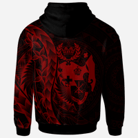 Tonga Hoodie Polynesian Pattern Style Red Color - Polynesian Pride