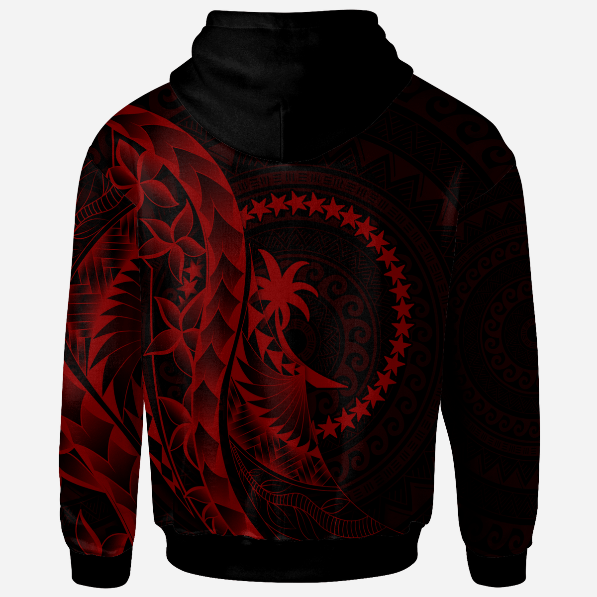 Chuuk Zip Hoodie Custom Polynesian Pattern Style Red Color - Polynesian Pride