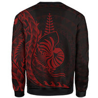 New Caledonia Sweatshirt - Polynesian Pattern Style Red Color - Polynesian Pride