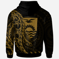 Kiribati Hoodie Custom Polynesian Pattern Style Gold Color - Polynesian Pride