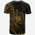 Samoa T Shirt Custom Polynesian Pattern Style Gold Color - Polynesian Pride