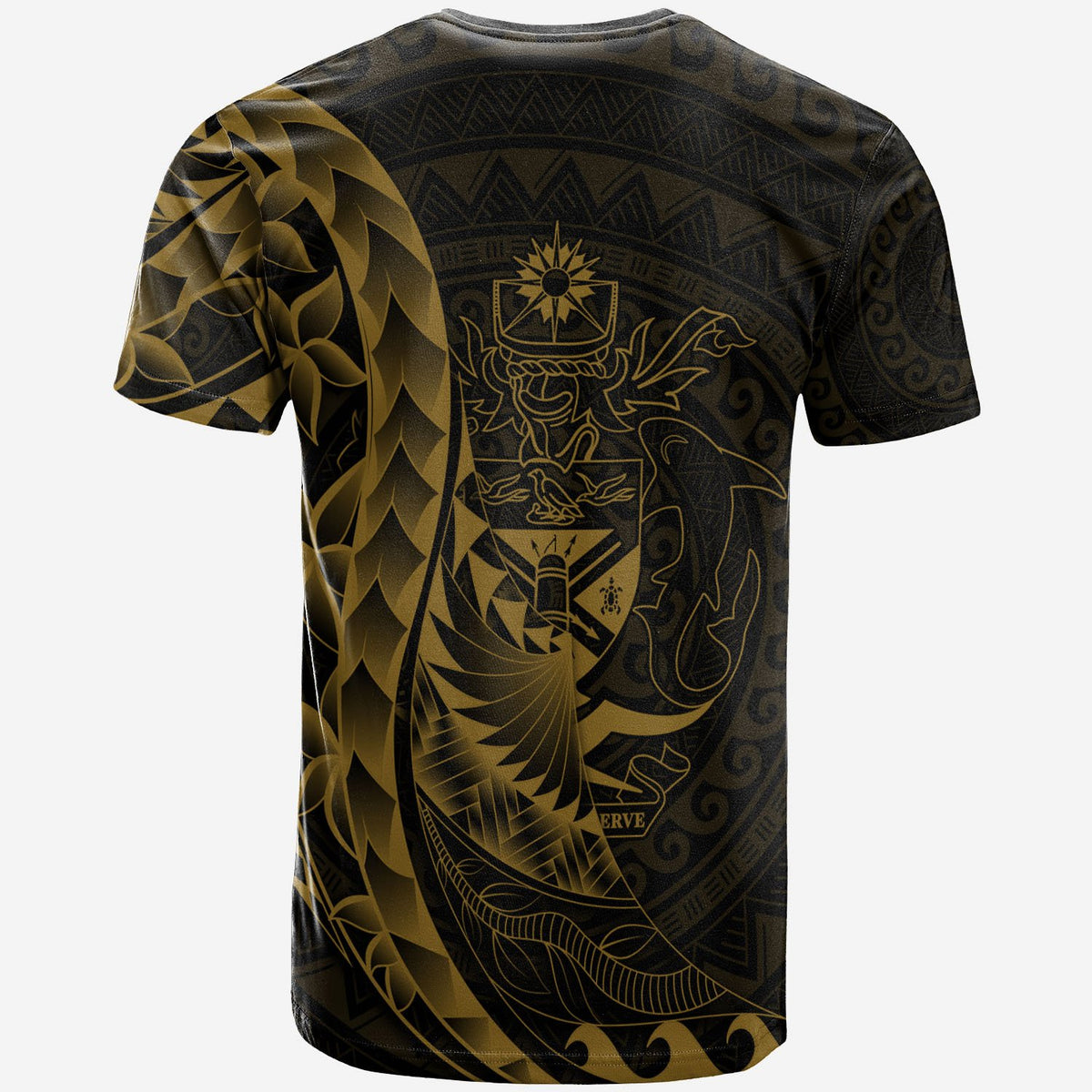Solomon Islands T Shirt Polynesian Pattern Style Gold Color - Polynesian Pride