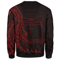 Tokelau Sweatshirt - Polynesian Pattern Style Red Color - Polynesian Pride