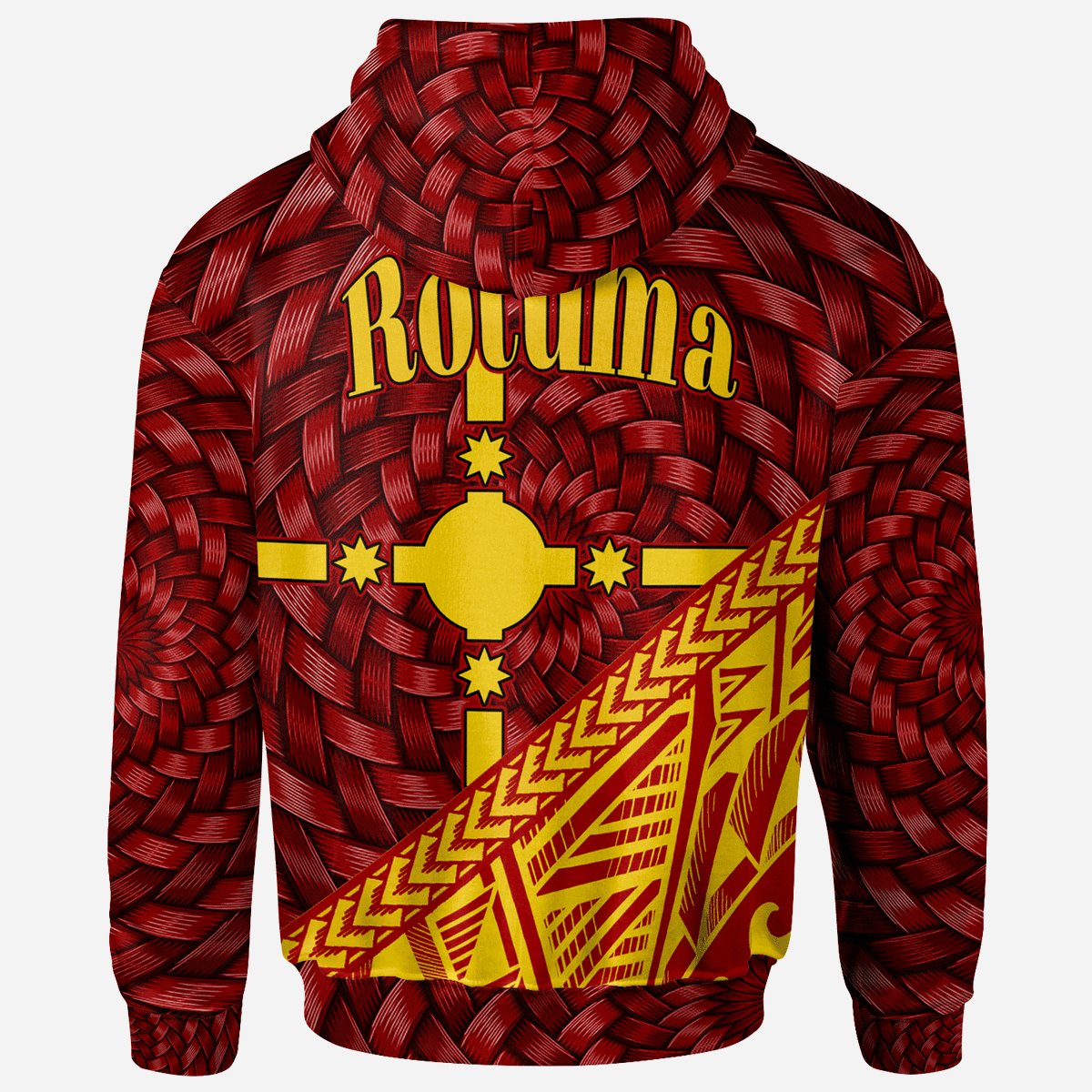 Rotuma Zip Hoodie Malhaa Tapa Patterns With Bamboo - Polynesian Pride