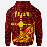 Rotuma Zip Hoodie Noatau Tapa Patterns With Bamboo - Polynesian Pride