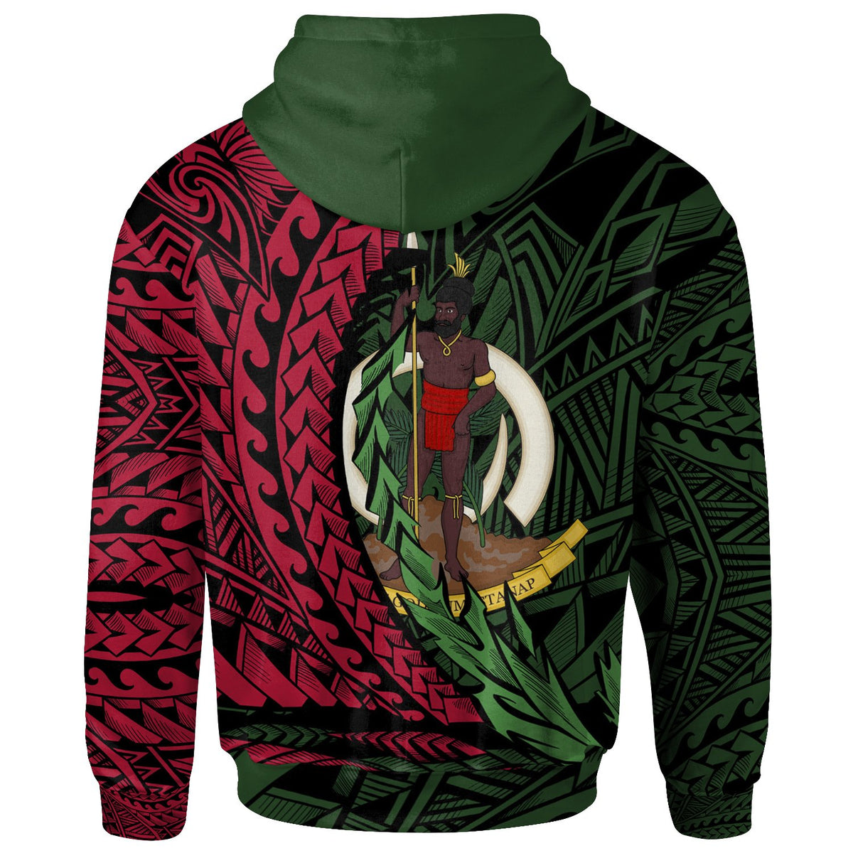 Vanuatu Zip Hoodie Tafea Wings Style - Polynesian Pride