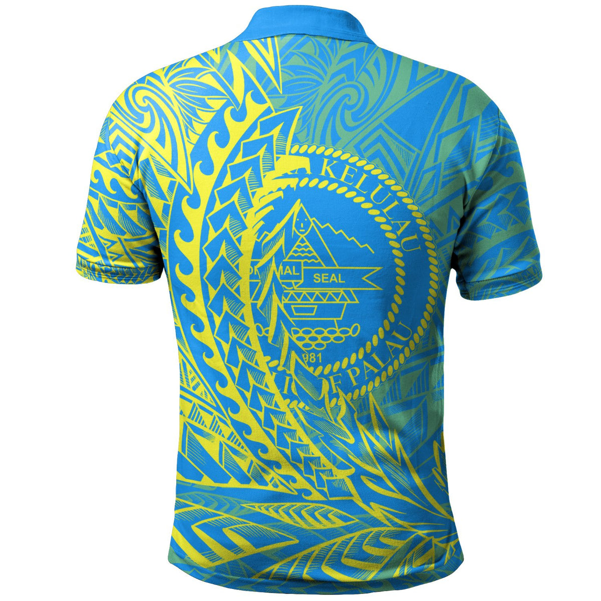 Palau Polo Shirt Ngchemiangel Wings Style - Polynesian Pride