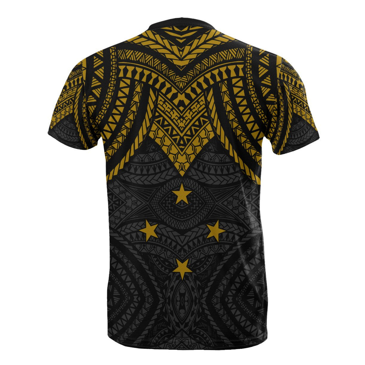 Federated States of Micronesia T Shirt Micronesian Pattern Gold Armor Style - Polynesian Pride