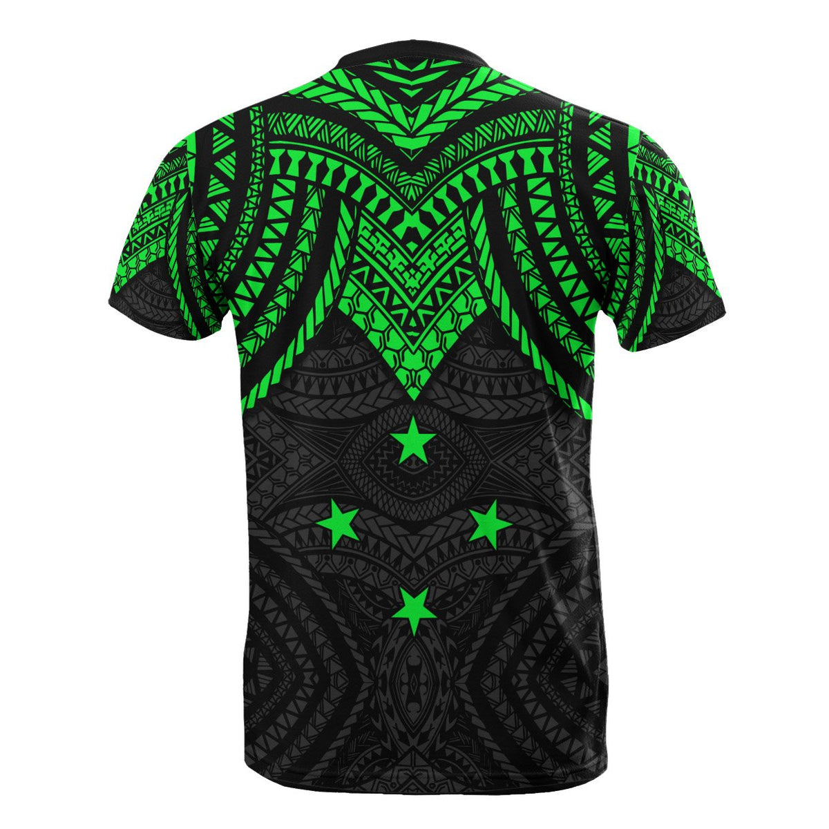 Chuuk T Shirt Micronesian Pattern Green Armor Style - Polynesian Pride
