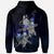 New Caledonia Polynesian Hoodie Blue Turtle Couple - Polynesian Pride