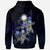 Marshall Islands Polynesian Hoodie Blue Turtle Couple - Polynesian Pride