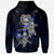 American Samoa Polynesian Hoodie Blue Turtle Couple - Polynesian Pride