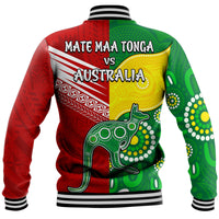 Australia Kangaroos and Mate Maa Tonga Baseball Jacket No2 LT9 - Polynesian Pride