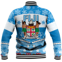 Fiji Masi Tapa Christmas Vibe Baseball Jacket LT9 - Polynesian Pride