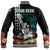 (Custom Personalised) Hawaii Ukulele Mix Hibiscus and Coconut Tree Baseball Jacket Aloha Vintage Black Version LT9 - Polynesian Pride