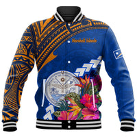 (Custom Personalised) Marshall Islands Coat of Arms Baseball Jacket Polynesian Tropical LT9 Unisex Blue - Polynesian Pride