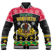 (Custom Personalised) Vanuatu Tribal Polynesian Christmas Vibe Baseball Jacket LT9 Unisex Red - Polynesian Pride