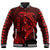 Hawaii Baseball Jacket Shark and Turtle Mix Kakau Red LT9 Unisex Red - Polynesian Pride