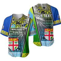 (Custom Personalised) Vanuatu Malampa Fiji Day Baseball Jesey 2022 LT6 Blue - Polynesian Pride