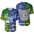 Samoa And Cook Islands Baseball Jersey Together LT8 Blue - Polynesian Pride